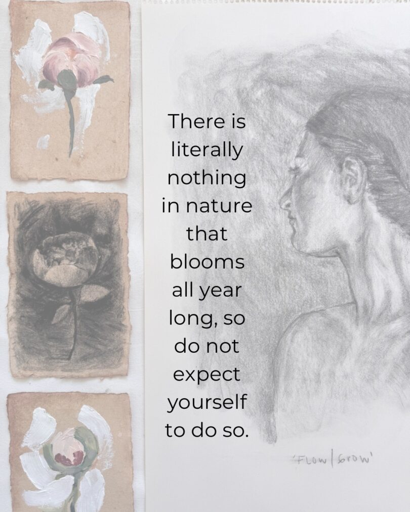 Flow Series: 'Flow | Grow' Charcoal Study - Image 4