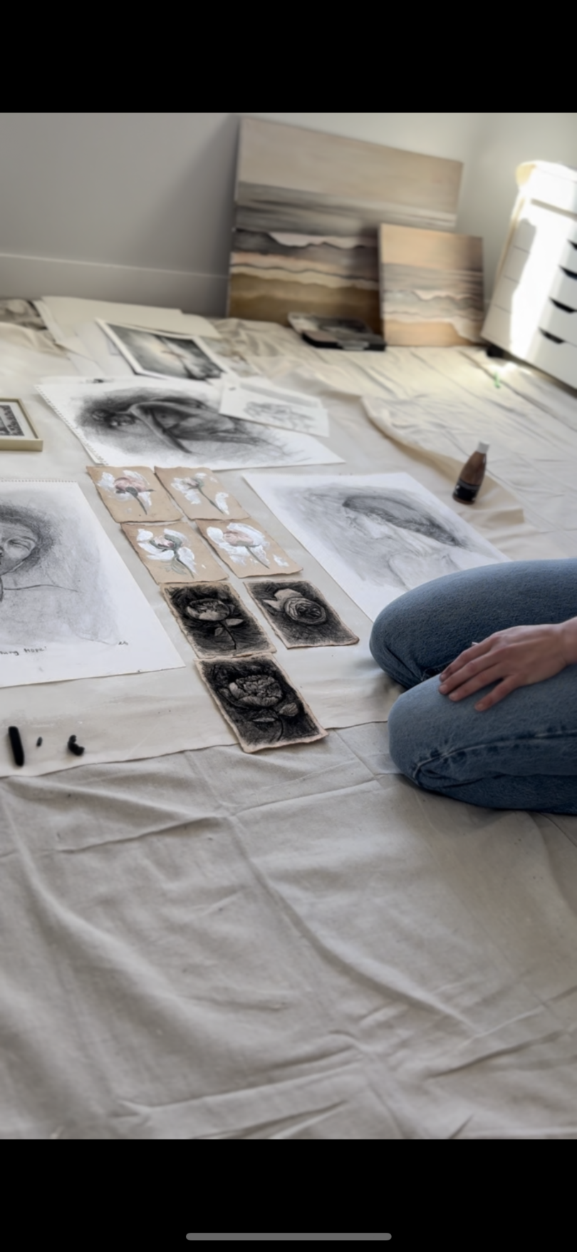 Flow Series: 'Flow | Grow' Charcoal Study - Image 3