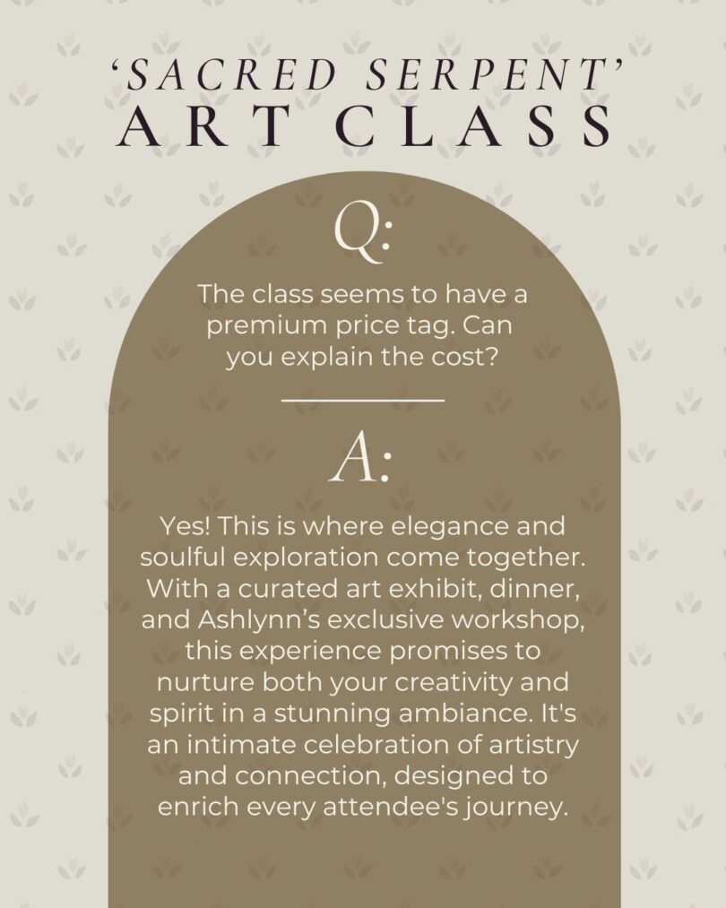 'Sacred Serpent' Art Class + Workshop - Image 14