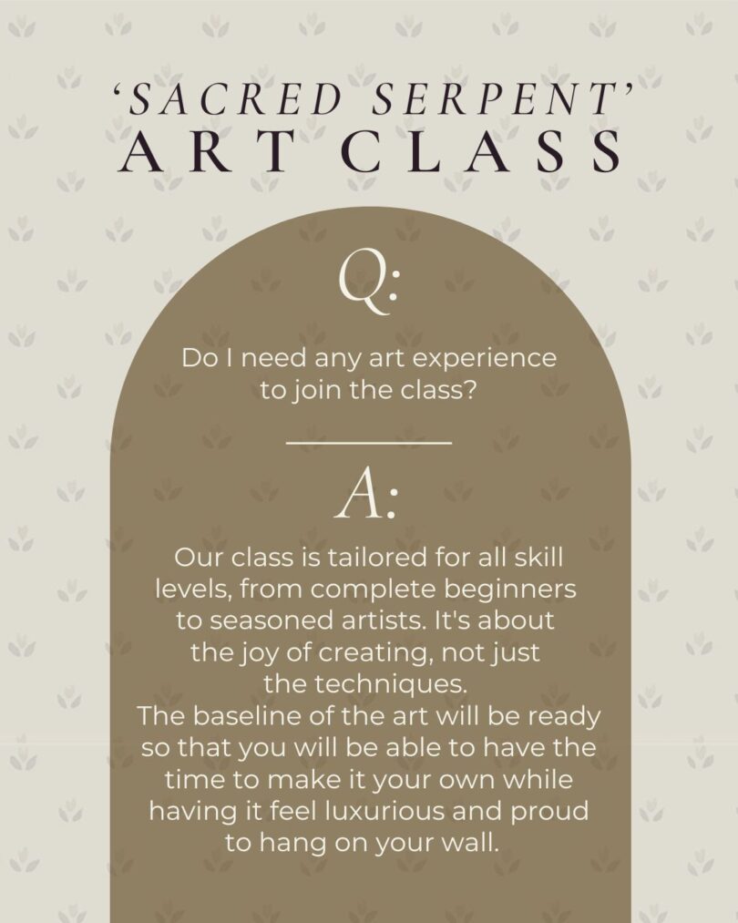 'Sacred Serpent' Art Class + Workshop - Image 13